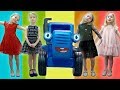 Игра ПРИМЕРКА для девочек - Маленькая Вера и Синий трактор в магазине - Учимся одеваться