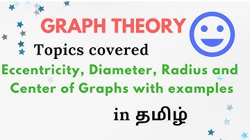 Eccentricity, Diameter, Radius and Centre of Graphs ( with Examples) | Graph Theory