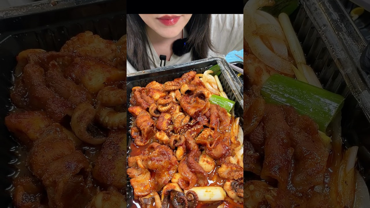 쭈꾸미삼겹살 yummy #mukbang #shorts