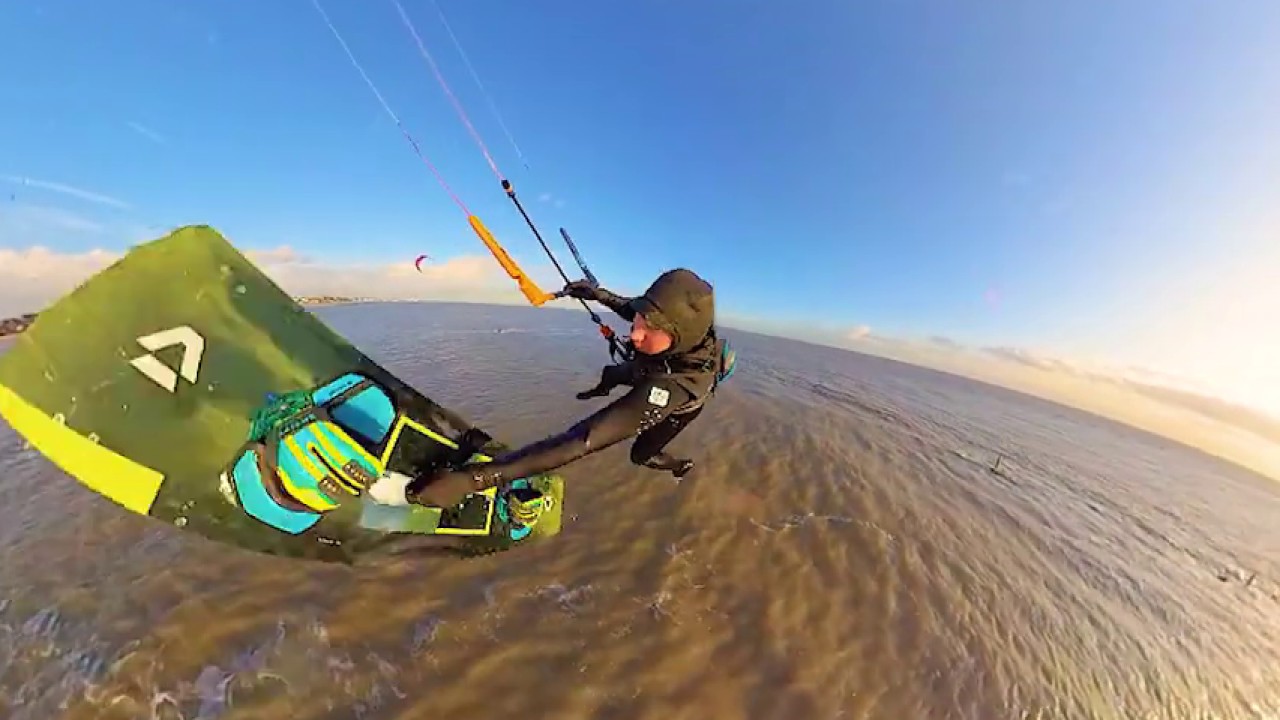 360 VR Freestyle Kitesurfing experience Watch on your phone or VR
