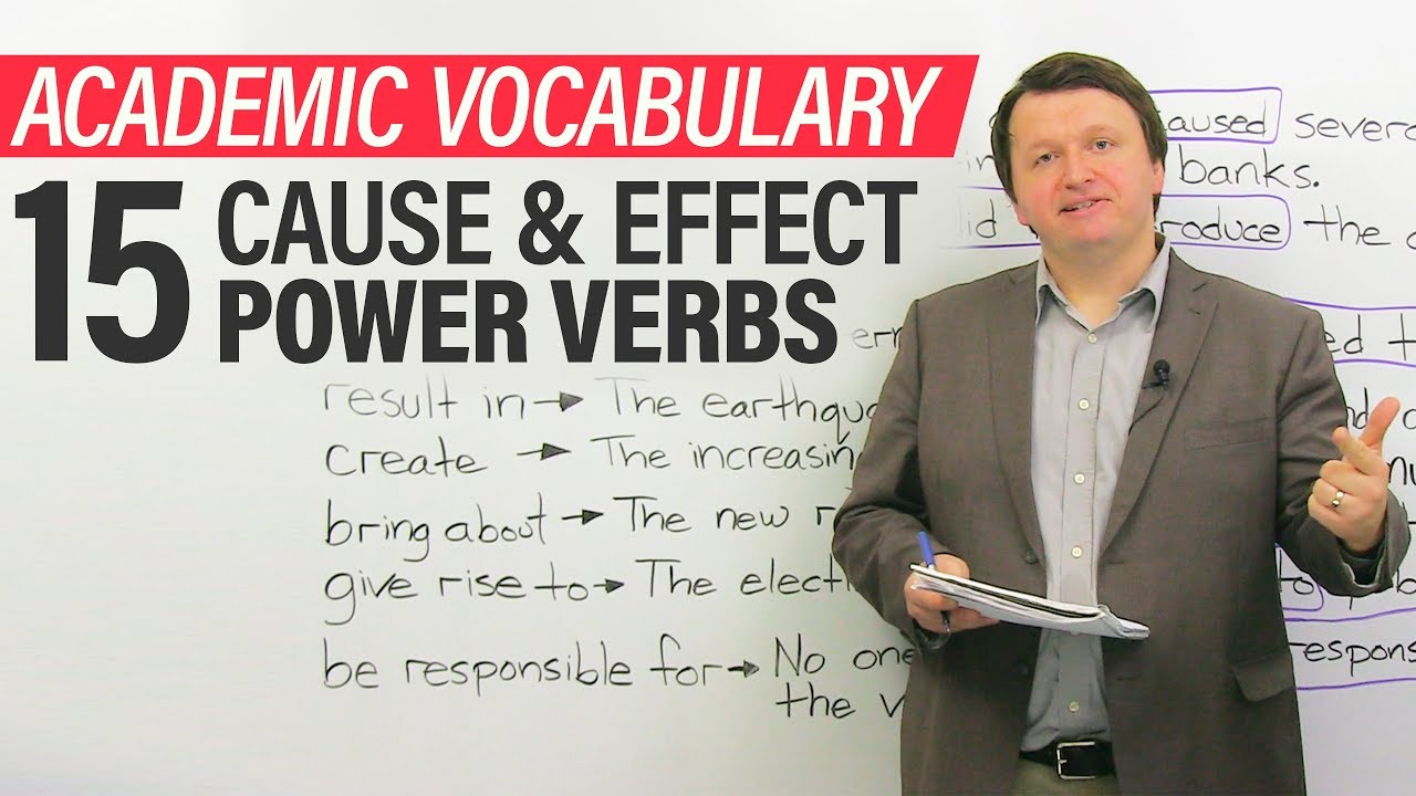 ⁣Academic Vocabulary for Essays & IELTS Writing: 15 cause and effect POWER VERBS