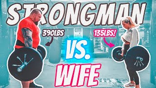 400LB MAN VS WIFE | WHO'S STRONGER?