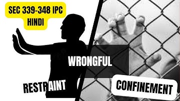 Wrongful Restraint & Wrongful Confinement Explained, Sec 339 to Sec 348 IPC #UGCNET #IPC