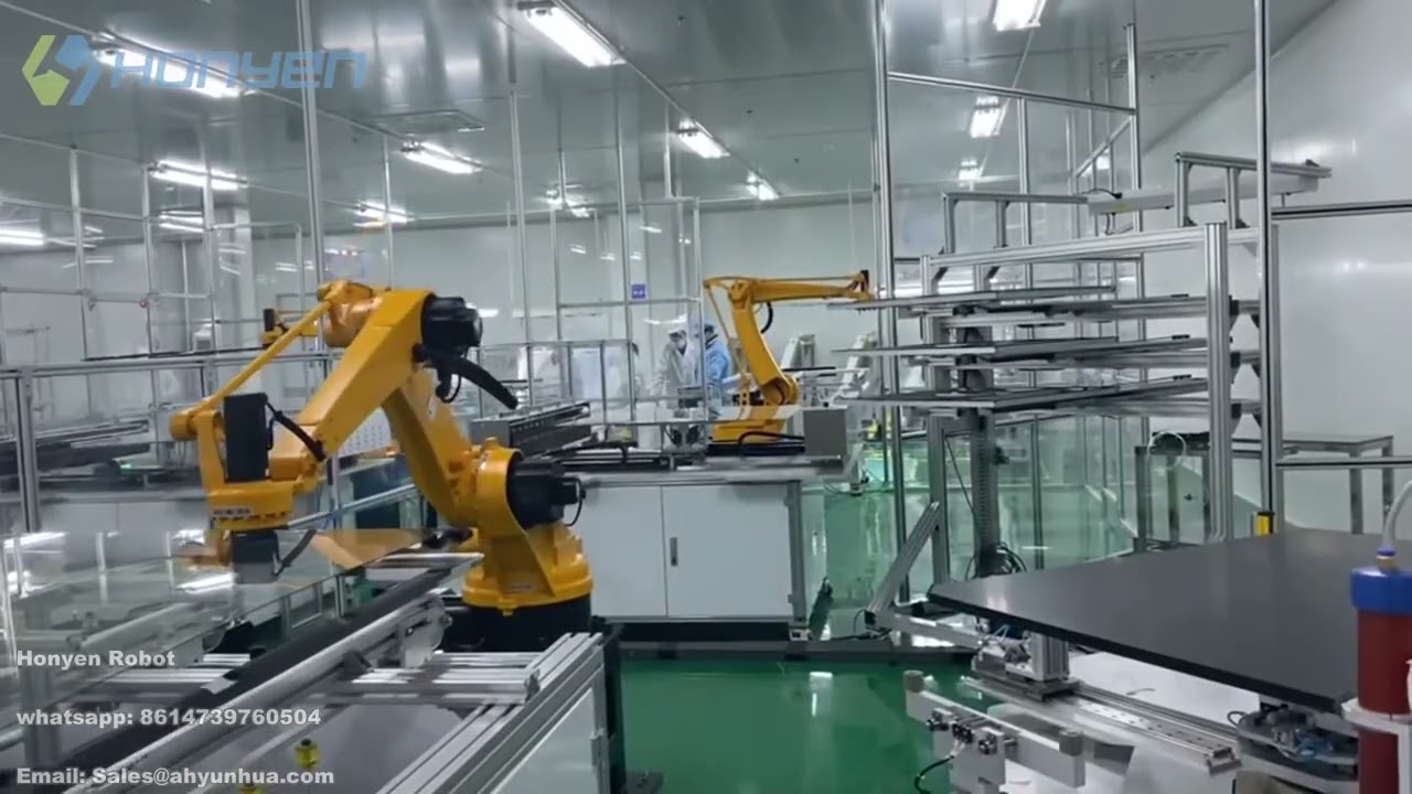 ARES robot made by China is loading and unloading display screen glasses