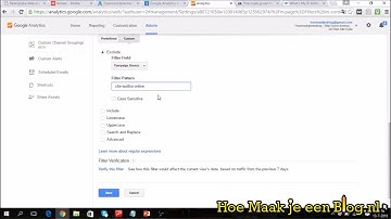 Hoe stel je op Google Analytics een eigen verkeer & spam filter in?