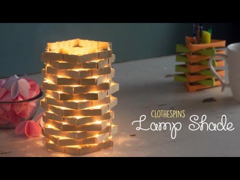 DIY Clothespin Lamp Shade