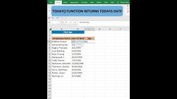 FIND AGE USING TODAY & DATEDIF FUNCTION IN EXCEL #shorts