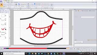 تطريز كمامة أو ماسك Make a design for embroidery mask screenshot 3