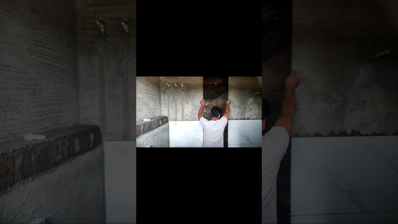 bathroom tiles fitting 😲