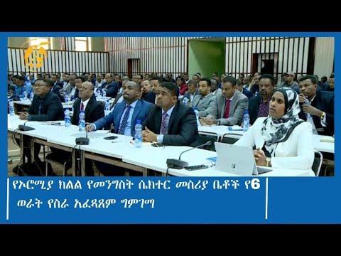 የኦሮሚያ ክልል የመንግስት ሴክተር መስሪያ ቤቶች የ6 ወራት የስራ አፈጻጸም ግምገማ