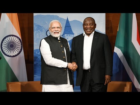 PM Modi holds bilateral meeting with President Cyril Ramaphosa of South Africa
