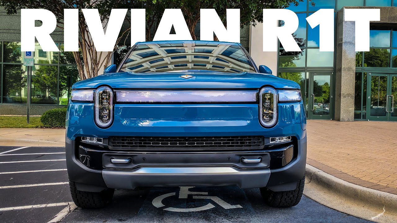 Rivian Blue Rivian R1T Launch Edition Charlotte Cars & Coffee [July