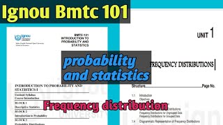 BMTC 101 | Probability and Statistics | Frequency Distribution Guide