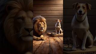 :"जब शेर की मुलाकात कुत्ते से हुई ai generated video#friend #viral video #shorts#comedy#motivation