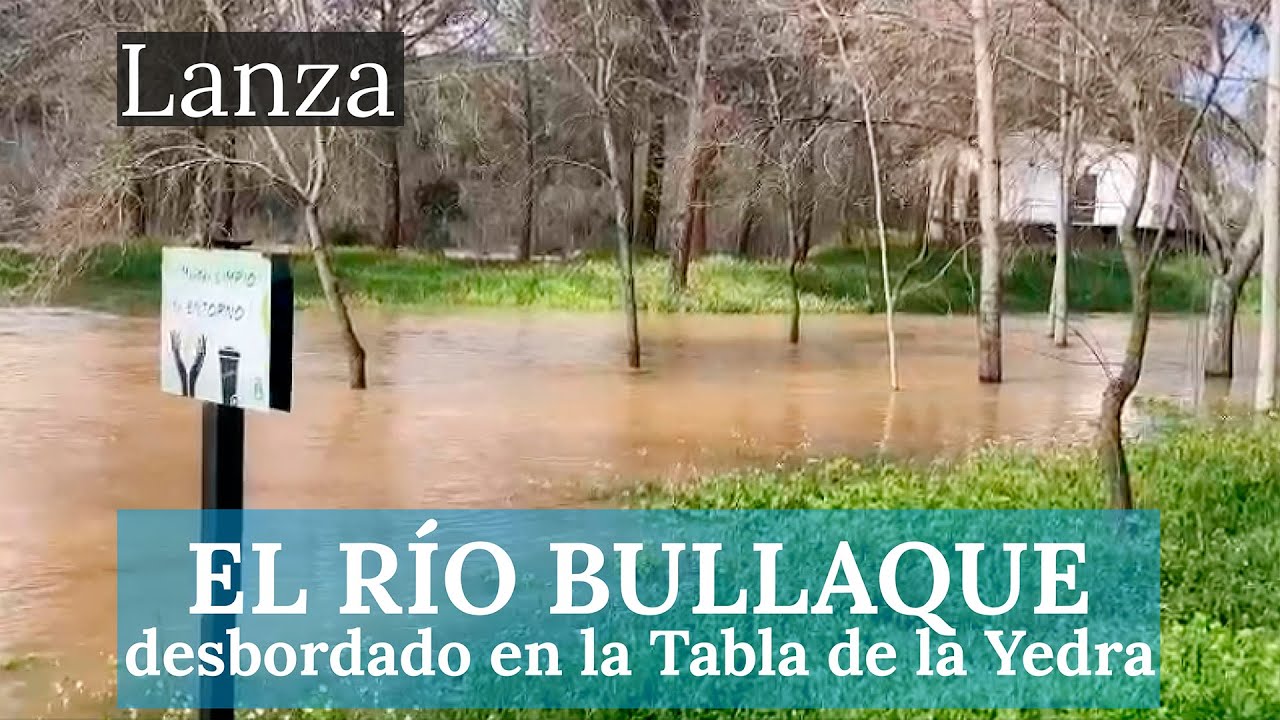 Río Bullaque desbordado en la Tabla de la Yedra