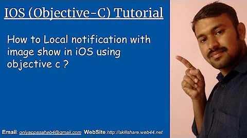 How to Local notification with image show in iOS using objective c?