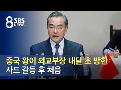 중국 왕이 외교부장 내달 초 방한…사드 갈등 후 처음 / SBS