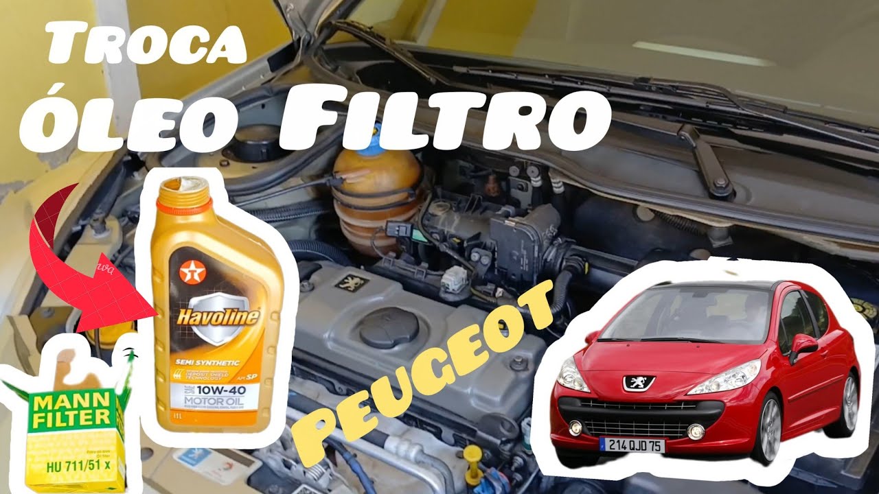 Faça Você Mesmo, TROCA De ÓLEO Peugeot 206 207 1.4  - Várias Dicas, PASSO a PASSO | EP-197