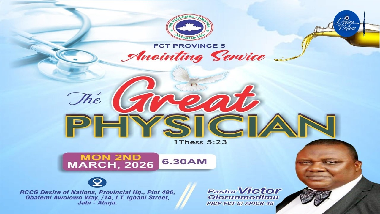 ANOINTING FOR FAVOUR || THE GREAT PHYSICIAN || 02/03/2026
