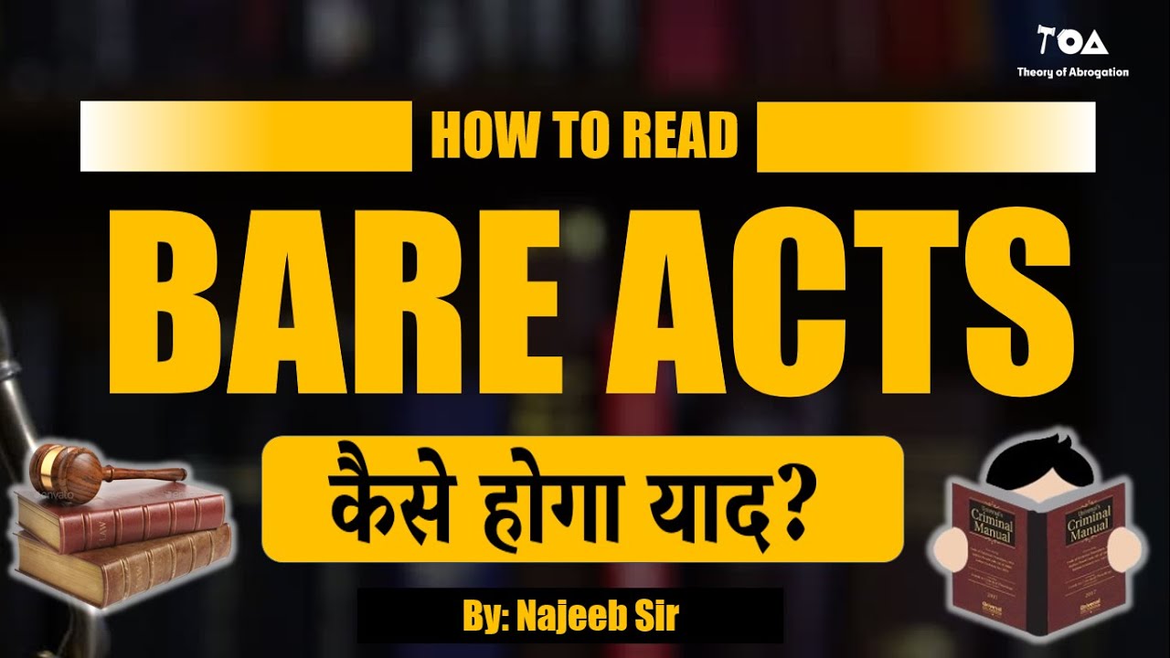 How to read bare acts? || How to memorise sections ||