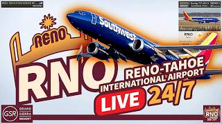 🔴 LIVE 24/7 Reno-Tahoe International Airport Plane Spotting - Grand Sierra Resort Rno Reno Airport Live 24 7