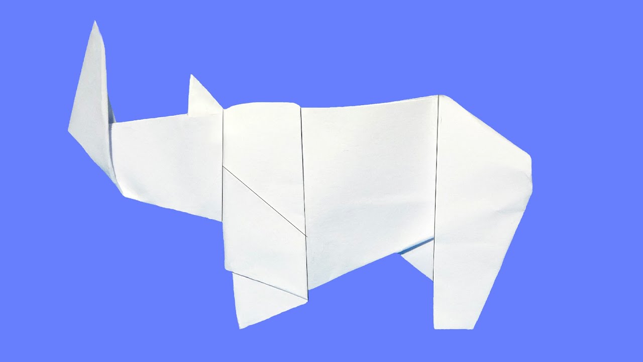 ORIGAMI RINOCERONTE DE PAPEL origami paper Rhino easy YouTube