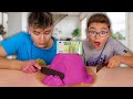 Cut the flour challenge kinetic sand dition coupe le sable et gagne 100 