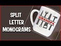 Split Letter Monograms in Silhouette Studio Final