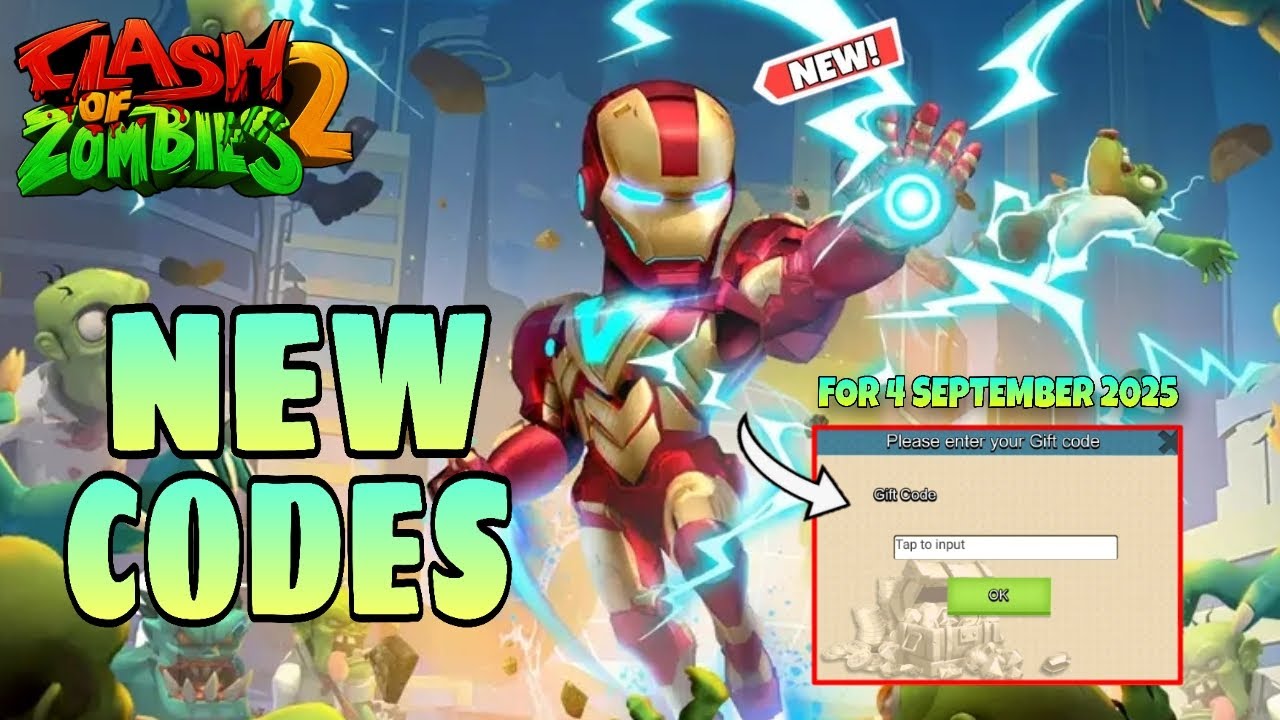 Новые* Мобильные коды Clash Of Legends Heroes 4 сентября 2025 г. || Коды игры Clash of Zombies 2 ...