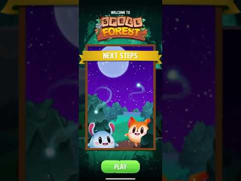 Spell Forest - Word Adventure (by Zynga Inc.) introduction level 1-5, gameplay level 1