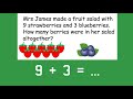 Year 1 mental maths practice  word problems