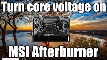 How to turn the on the core voltage option in MSI Afterburner