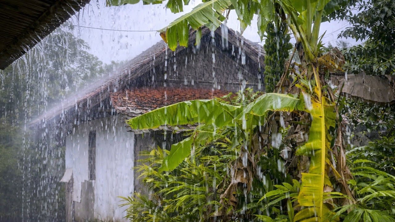 SOUND OF HEAVY RAIN ORIGINAL without music Sleep & Deep Throughout 🌛 