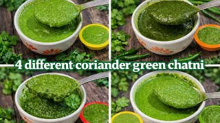 4 Types Of Green Chutney How To Make Coriander Chutneyrestaurant Style Green Chutney Chutney
