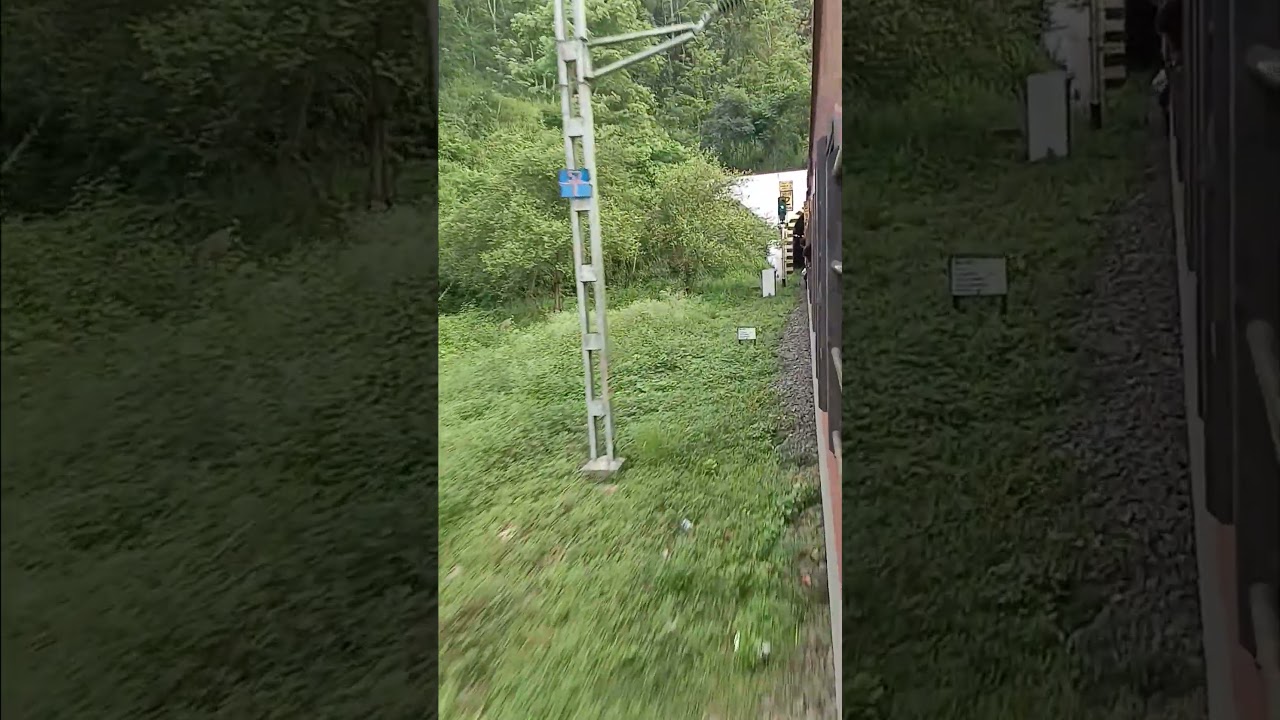 High Speed Indian Train in Hills Area #viral #shorts #video #trending #train #railtrack #express