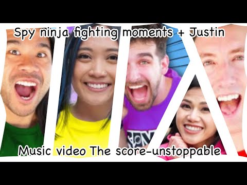 Spy ninja+Justin fighting moments | Music video ( The score - unstoppable ) |AmyJudielle | #kickbump