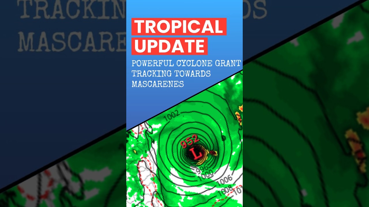 Powerful Cyclone Grant Threatens Mauritius & Réunion! #weather #mauritius #cyclone