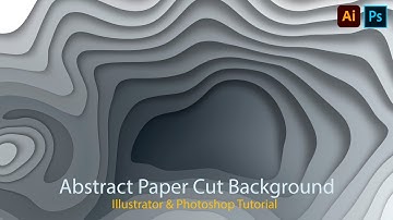 create abstract paper cut background | illustrator & photoshop tutorial