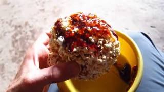 Puffed millet balls--how to make Nicaraguan turrones