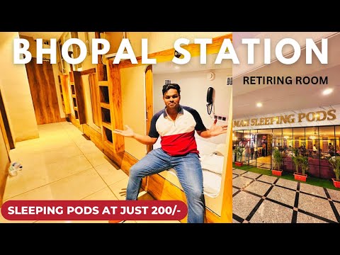 EXCLUSIVE SLEEPING POD HOTEL at Bhopal Station | Retiring Room Only ₹200 Per Person| INDIAN RAILWAYS