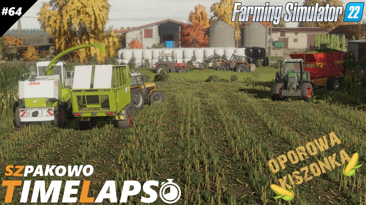 Осенний силос | 330 000 л силоса | Мы косим 2 поля | Таймлапс #64⏱ Szpakowo🤩| FS22🔥| Matetek2