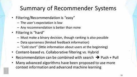 DATA MINING   2 Text Retrieval and Search Engines   Lesson 6 9 Recommender Systems Collaborative Fil