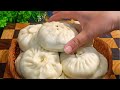 No Kneading! Super Fluffy Cabbage Tofu Buns Without Waiting!