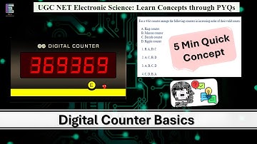 Digital Counter Basics Explained in 5 Min | UGC NET Electronics Science PYQ Concept #digitalcounter