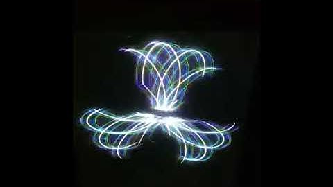 Laser abstract pattern through a diffraction grating