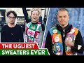 15 Weirdest Celebs Ugly Christmas Sweaters |⭐ OSSA