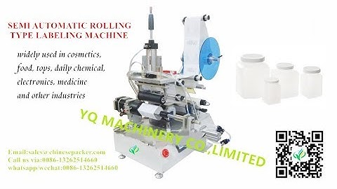 Desktop square jar wrap around labeling machine honey bottle three sides label applicators