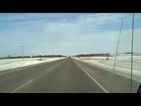 Driving Highway 40 from Hafford to Radisson SK.