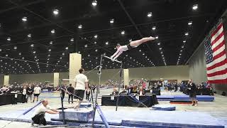 Bar routine from DP Nationals (first time competing double layout) - 9.125 - 36.900 AA