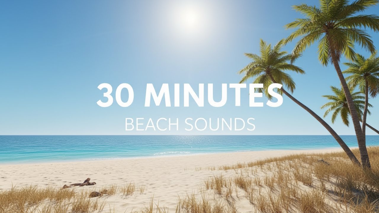 Beach Sounds for Sleeping | 30 Minutes Ocean Waves & Calm Sea Ambience